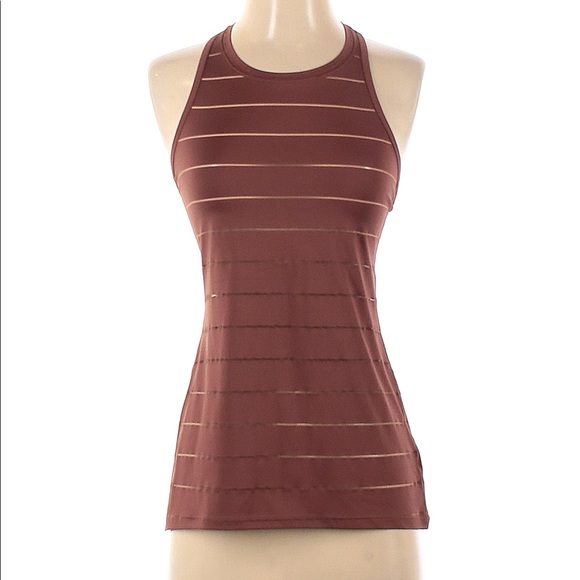 Athleta Tops - Athleta Active Tank Top Brown Stripes | S